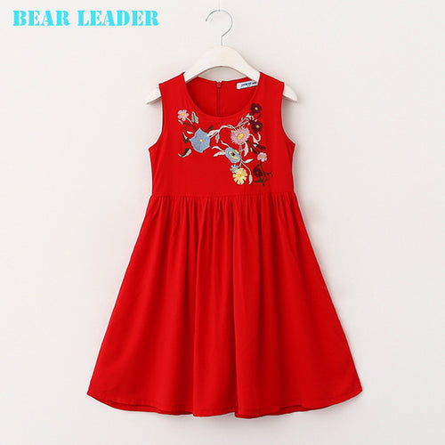 Bear Leader Girls Dresses 2016 Brand Children Dress Princess Costume Kids Dresses for Girl Clothes Cotton Embroidered Girl Dress