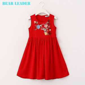 Bear Leader Girls Dresses 2016 Brand Children Dress Princess Costume Kids Dresses for Girl Clothes Cotton Embroidered Girl Dress