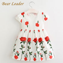 Bear Leader Girls Dress 2017 Spring&Summer Style Brand Girls Clothes Rose Flowers Design Dress for Kids Clothes Princess Dresses