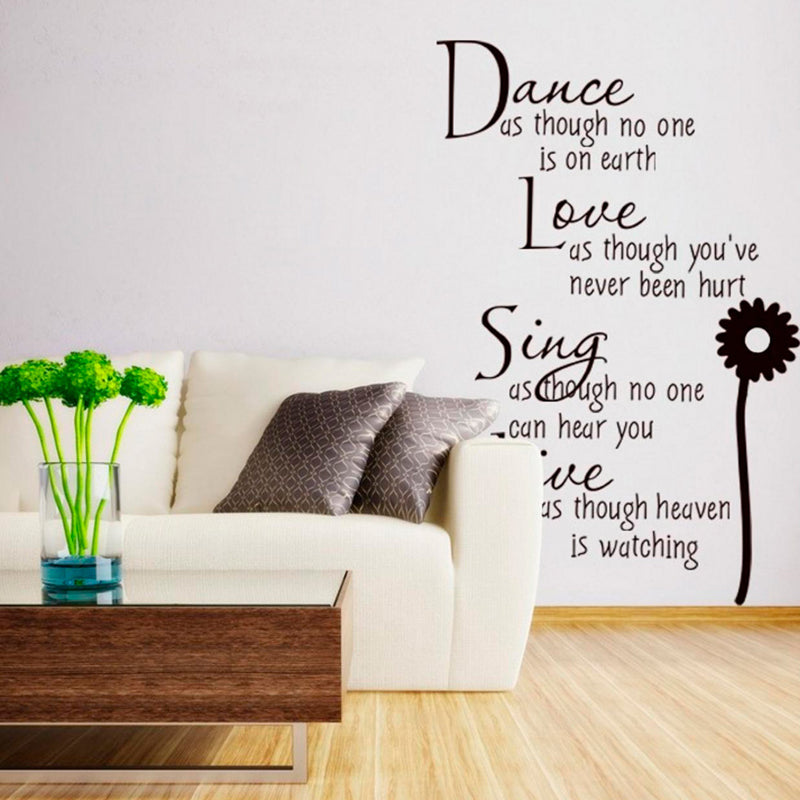 Home Decor DIY Wallpapers Removable Letter Wall Decal Decor Stickers Mural Art Decal Home Living Room Decoration YX#