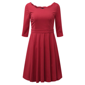 Zanzea Women Summer Dress 2017 New Vintage Elegant Off Shoulder A-Line Party Dresses Office Dress  Vestidos