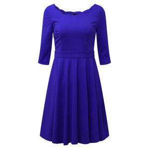 Zanzea Women Summer Dress 2017 New Vintage Elegant Off Shoulder A-Line Party Dresses Office Dress  Vestidos
