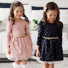 Girls Dot Lace Party Birthday Belt Kids Clothing Princess Dresses