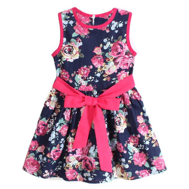 Girls Flower Princess Dress Party Kids girls summer dress Formal Sleeveless Floral Dress girls clothes Drop ship