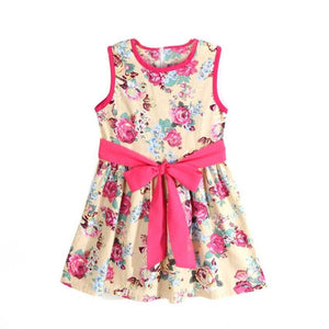 Girls Flower Princess Dress Party Kids girls summer dress Formal Sleeveless Floral Dress girls clothes Drop ship