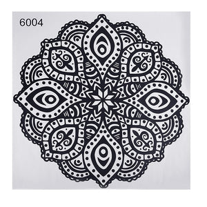 NEW  Mandala Yoga Decal Vinyl Sticker Flower Murals Buddhist Art Deco Wall Stickers 57cmx56cm for Home Decoration hot