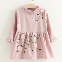 Bear Leader Girls Dress 2017 New Autumn Brand Baby Girls Long Petal Sleeve 3D Applique Kids Dress Children Clothing Dress 3-7Y