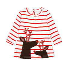 Toddler Kids Baby Girls dress Deer Striped Princess Dress Christmas girls clothing Outfits Clothes drop shipping
